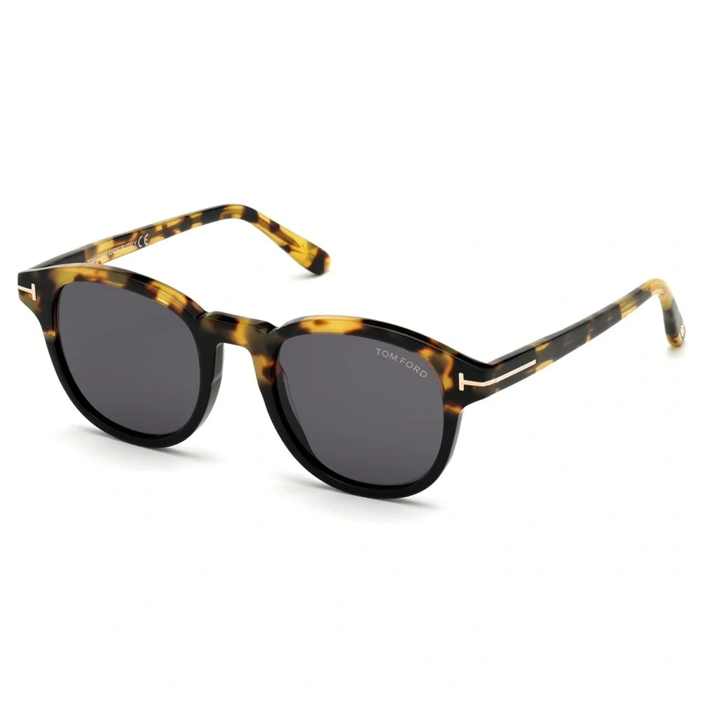 NEW FT0752/S 56A TOM FORD JAMESON TF752 56A UNISEX BROWN GREY ROUND SUNGLASSES